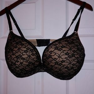 Aerie black and tan Drew lace bra size 36D